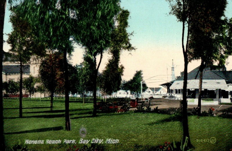 Wenona Beach Amusement Park (Wenona Beach, Wenonah Park) - Vintage Postcard
